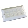 Excel Cat5e Single Faceplate with 4x RJ45 Modules White