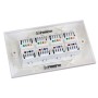 Excel Cat5e Double Faceplate with 4x RJ45 Modules White