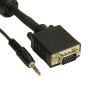 Black - SVGA Male to Male with Built in 3.5mm Audio