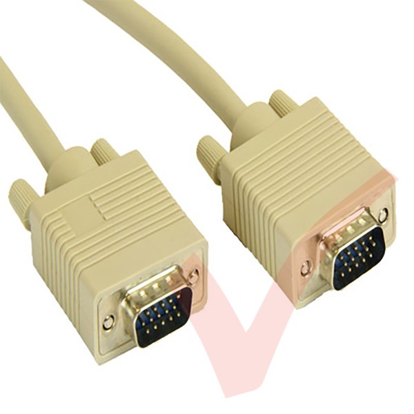 Beige - SVGA HD15 Male-Male Cable