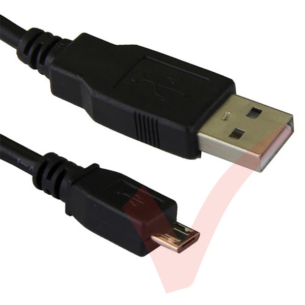 Black - USB 2.0 A Male to MICRO B Data Cable