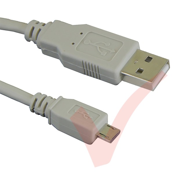 1.8Mtr Beige - USB 2.0 Data Cable A Male to MICRO B