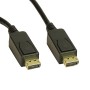 Black - Display Port Locking Male to Male Locking with Gold Connections