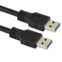 Black - USB 3.0 A Male to A Male Data Cable