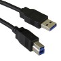 Black - USB 3.0 A Male to B Male Superspeed Data Cable