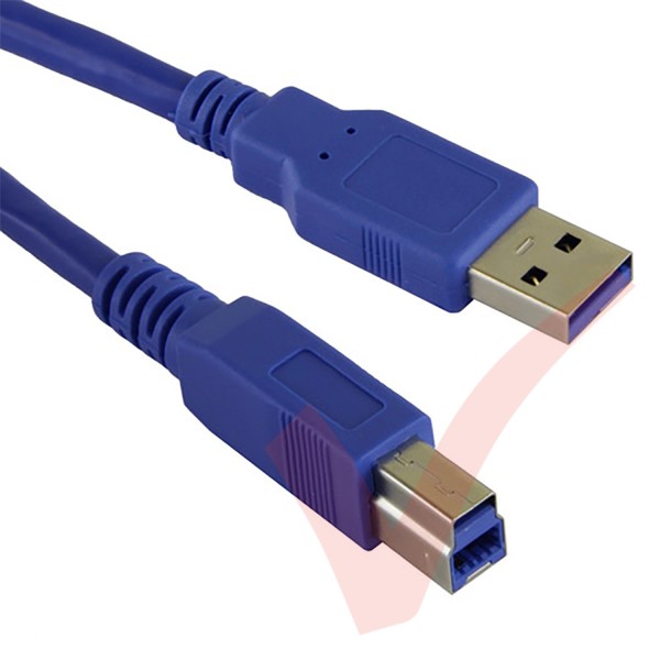 Blue - USB 3.0 A Male to B Male Superspeed Data Cable