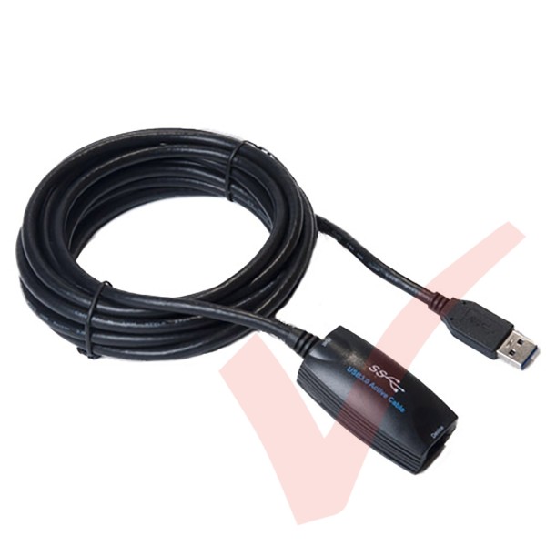 5.0 Metre Black - USB 3.0 Active Extension Cable - A Male - A Female