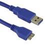 2Mtr Blue - USB 3.0 A Male to Micro B Male Superspeed Data Cable