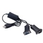 USB 2.0 to Serial RS232 DB9 Dual Adapter
