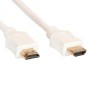 White - HDMI High Speed Ethernet, support 3D - 2k & 4k Resolution, Gold Connectors