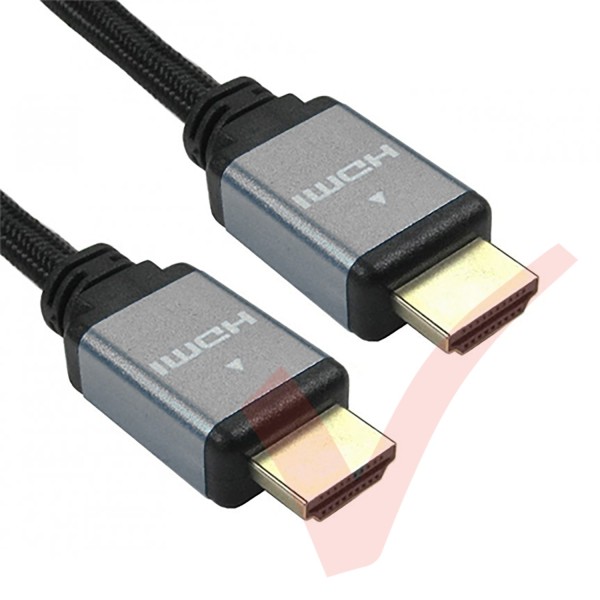 HDMI 8k Ultra High Speed v2.1 Certified Cable Silver Aluminium