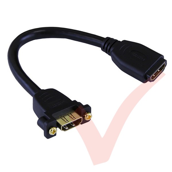 HDMI Female Panel Mount - HDMI Female Stubb Adapter