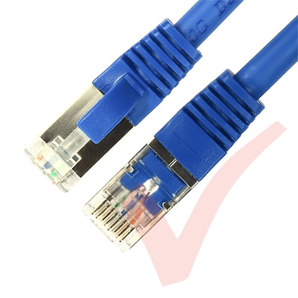 RJ45 Cat8.1 Patch Cables S/FTP LSZH Snagless Booted Blue