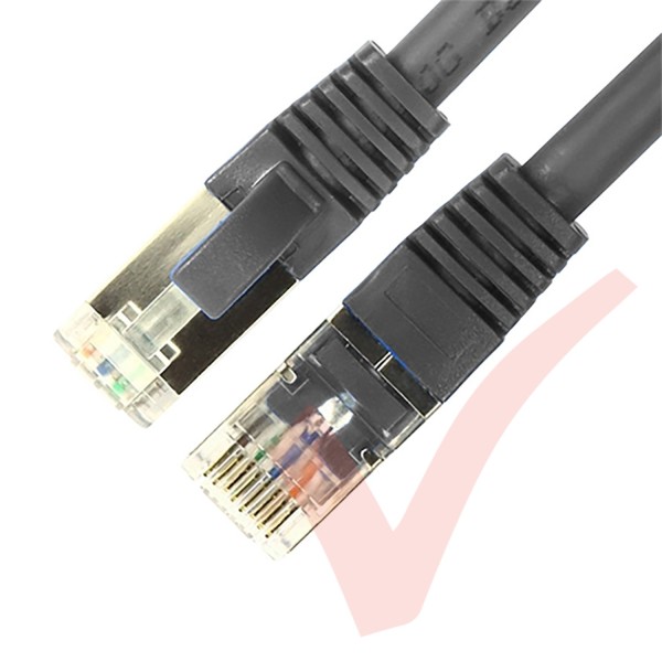 Cat8.1 Patch Cables RJ45 S/FTP LSZH Snagless Booted Black