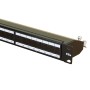 24 Port Cat6a Patch Panel 1U UTP Angled Easy Punch