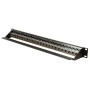 24 Port Cat6a Patch Panel 1U UTP Coupler