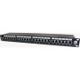Excel Cat6A Screened PCB 24 Port Punchdown 1U Patch Panel Black 100-032