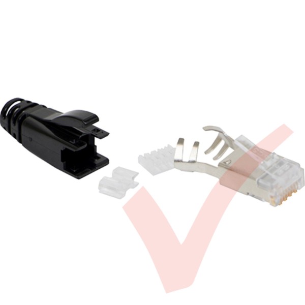 Excel Cat6A Solid Core Screened Plug 25 Pack 100-134