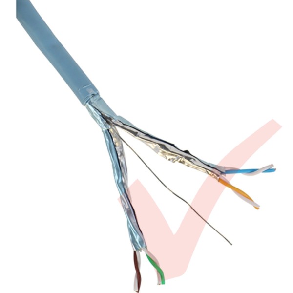 Excel Cat6A F/FTP CPR Euroclass B2ca LS0H 500m Cable Reel Ice Blue 100-996