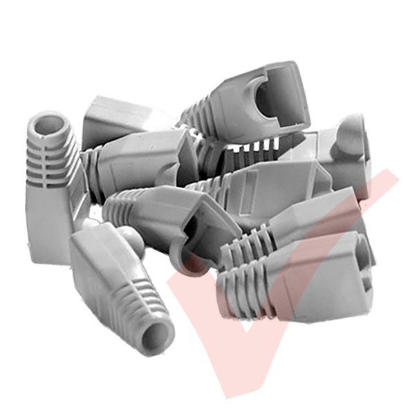 RJ45 Snagless Bubble Boot, 10 Pack Grey
