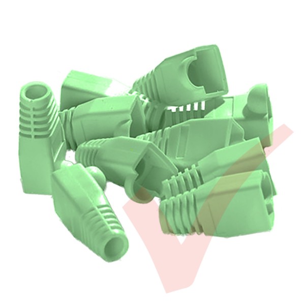 RJ45 Snagless Bubble Boot, 10 Pack Green