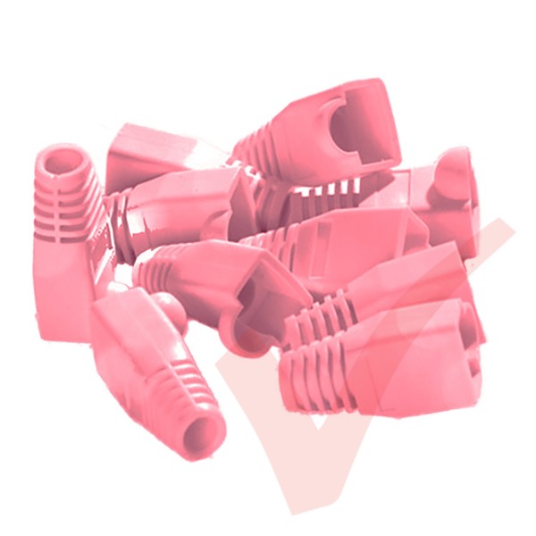 RJ45 Snagless Bubble Boot, 10 Pack Pink