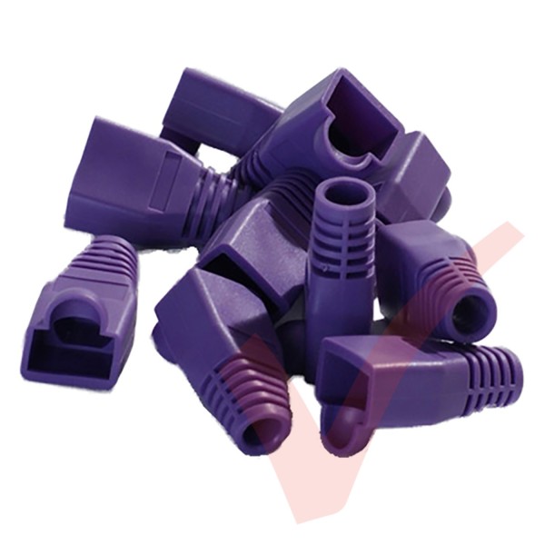 RJ45 Snagless Bubble Boot, 10 Pack Purple