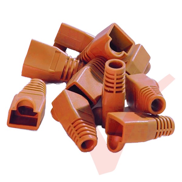RJ45 Snagless Bubble Boot, 10 Pack Orange