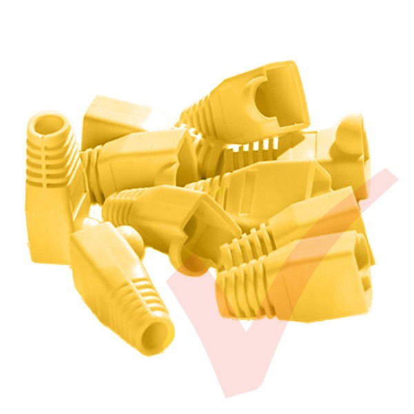 RJ45 Snagless Bubble Boot, 10 Pack Yellow