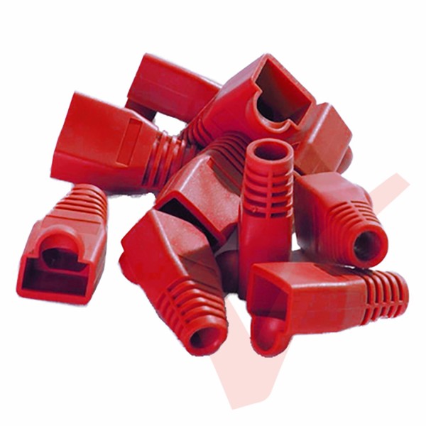 RJ45 Snagless Bubble Boot, 10 Pack Red