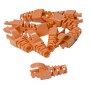 Snagless Slimline Crimp High Density 6MM Boot, 10 Pack Orange