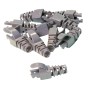 Snagless Slimline Crimp High Density 6MM Boot, 10 Pack Grey