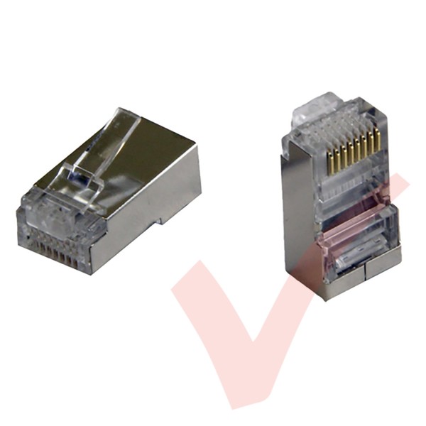 UTP RJ45 Crimp Connector Plug (50u) Unshielded for Stranded Cable, 100 Pack