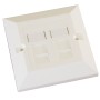 Excel Cat6 Single Faceplate with 2x RJ45 White Module
