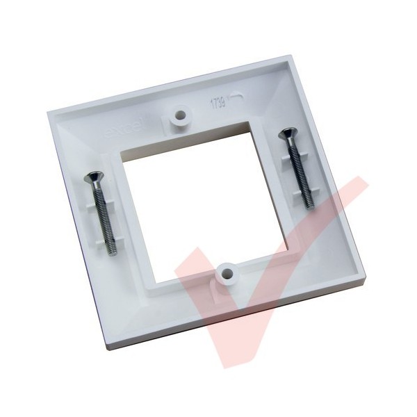 Excel Single Gang Bevelled Faceplate 100-712 - Patchsave Solutions
