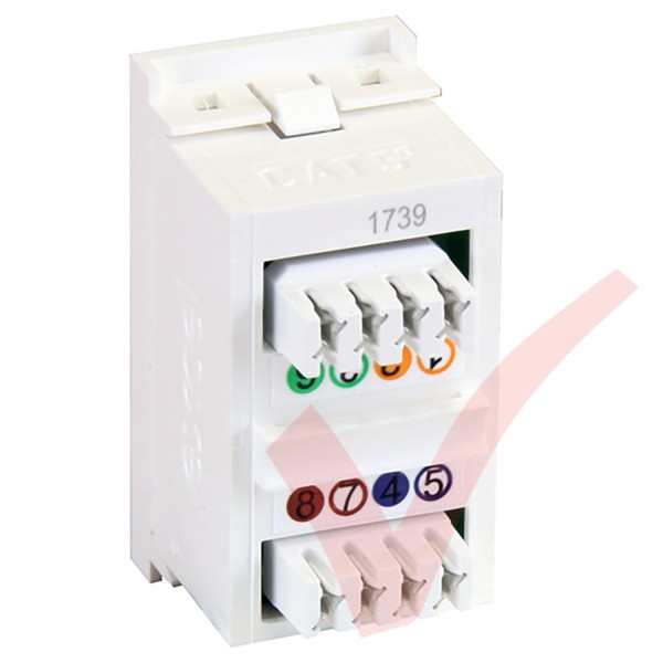 Excel Cat5e RJ45 UTP Module White 100-700 - Patchsave Solutions