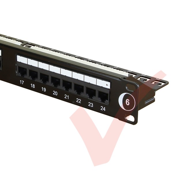 24 Port Cat6 Patch Panel 1U UTP Punch Down