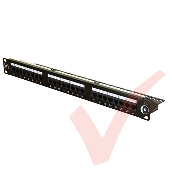 24 Port Cat6 Patch Panel 1U UTP Punch Down