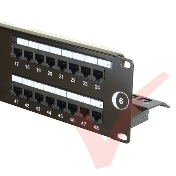 48 Port Cat6 Patch Panel 2U UTP Punch Down