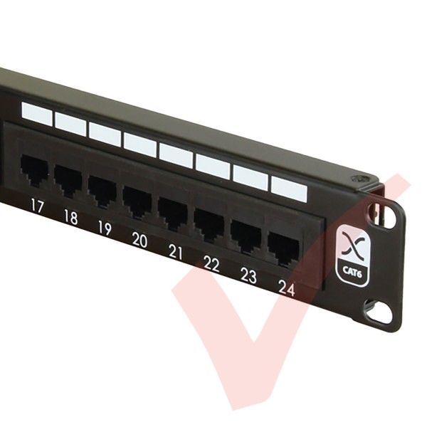 Excel 24 Port Cat6 Patch Panel 1U UTP Punch Down