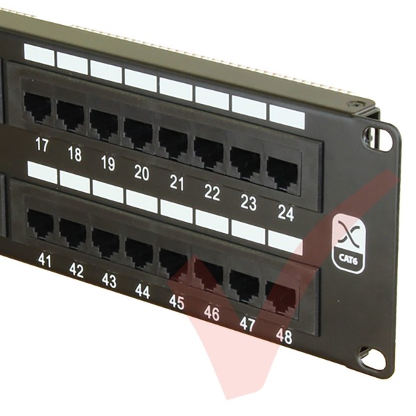 Excel 48 Port Cat6 Patch Panel 2U UTP Punch Down