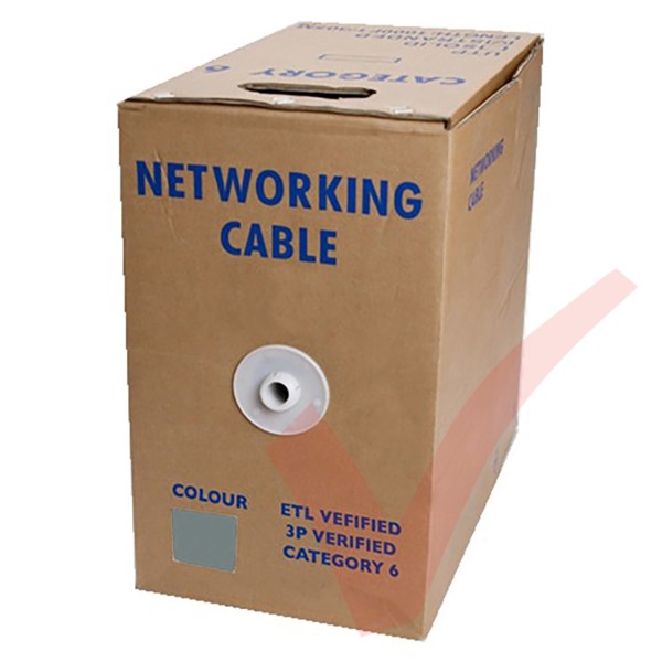 Grey Stranded Cat6 Premium UTP 4 Pair 24Awg 305 Metre with PVC Sheath in Pull Box