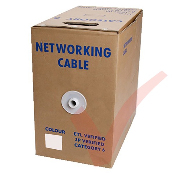 White Stranded Cat6 Premium UTP 4 Pair 24Awg 305 Metre with PVC Sheath in Pull Box