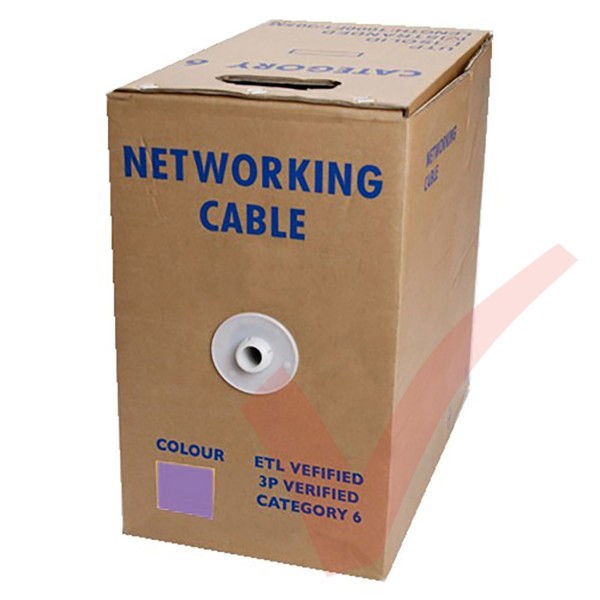 Stranded Cat6 UTP Premium LSZH 305 Metre Bulk Cable Purple