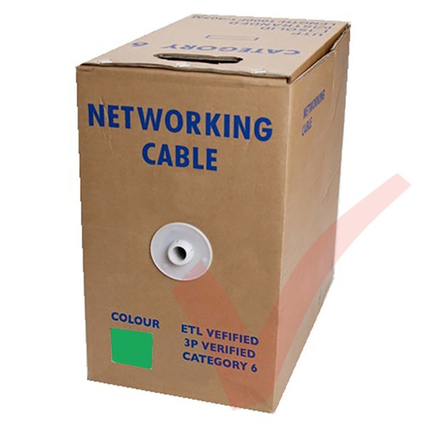Green Solid Cat6 Premium UTP 4 Pair 550MHz 23Awg 305 Metre with LSZH Sheath in Reelex Box