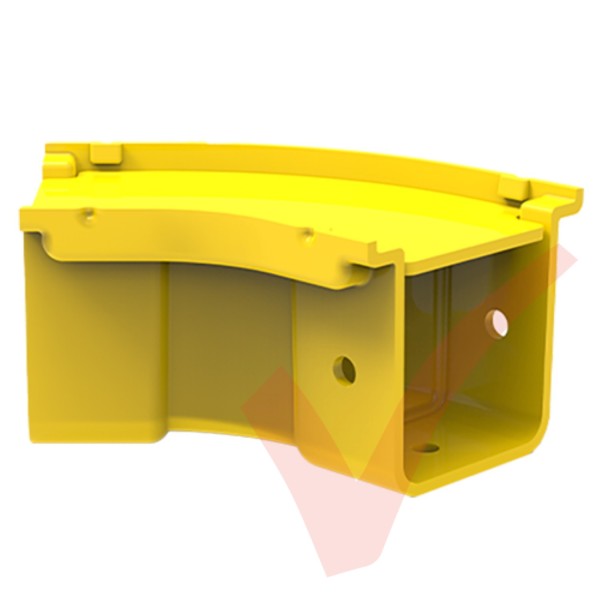 HellermannTyton GigaDuct 50mm 45° Horizontal Elbow With Cover