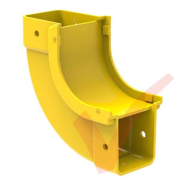 HellermannTyton GigaDuct 50mm 90° Vertical Up Inside Elbow With Cove