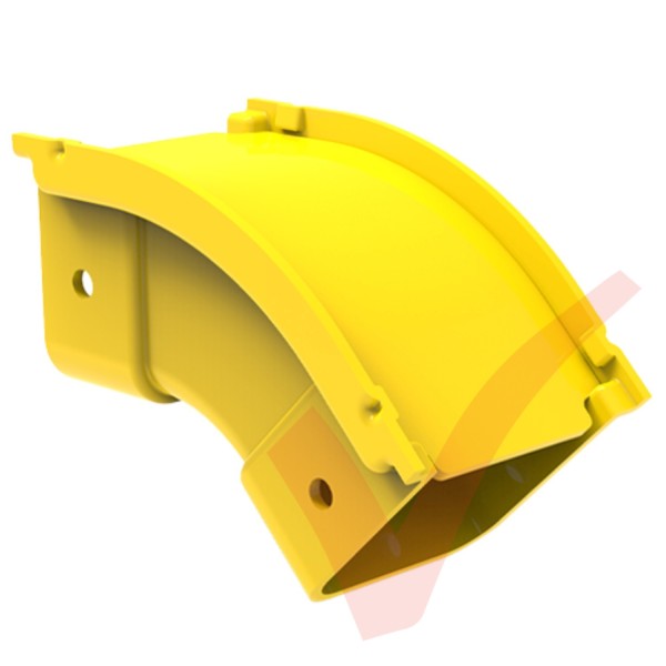 HellermannTyton GigaDuct 50mm 45° Vertical Up Outside Elbow With Cover