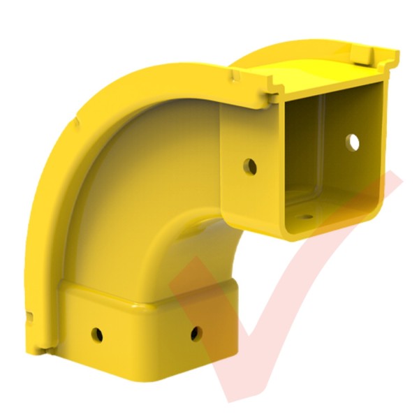 HellermannTyton GigaDuct 50mm 90° Vertical Up Outside Elbow With Cover