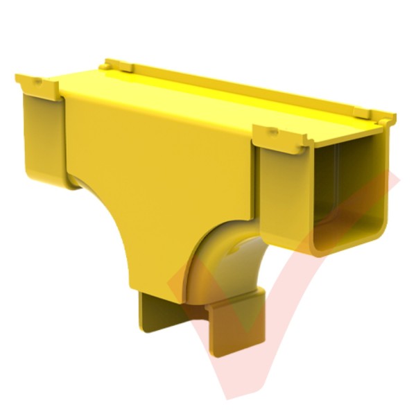 HellermannTyton GigaDuct 50mm Vertical T-Junction With Cover